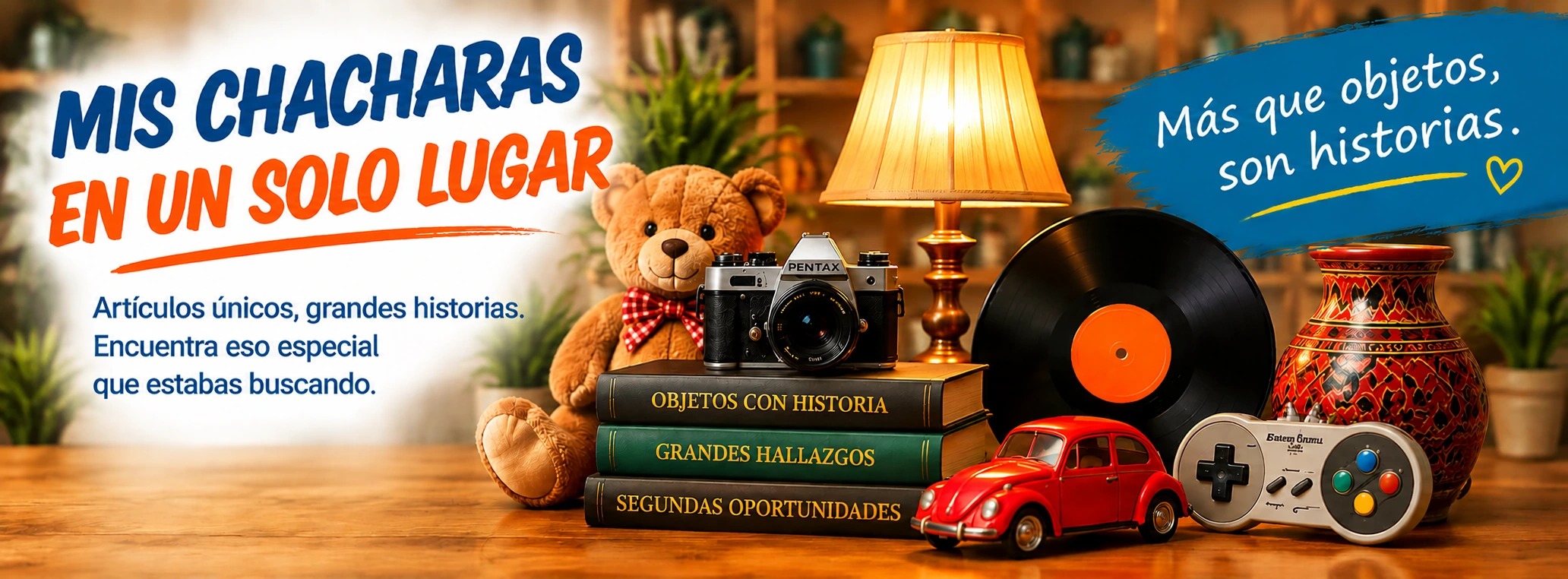 Mis Chacharas en un solo lugar. Artículos únicos, grandes historias. Más que objetos, son historias.